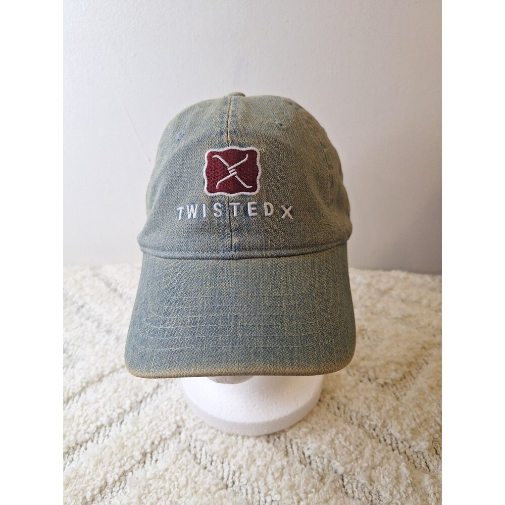 TWISTED X Denim Trucker Cap Adjustable Strap Logo Men's One‎ Size Cotton WESTERN
